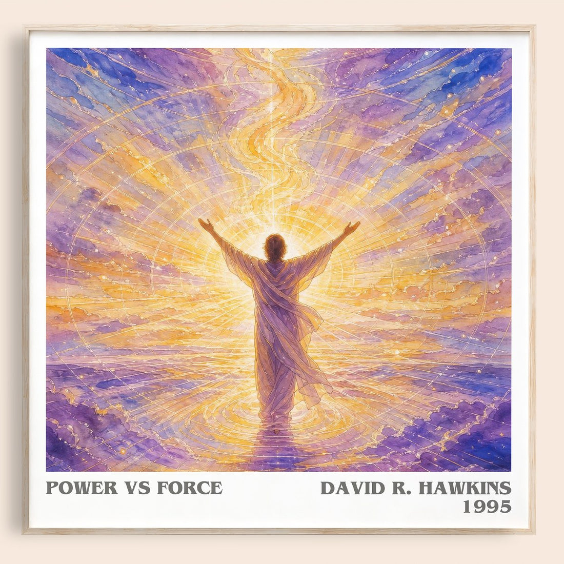 Power vs Force literary book poster by David R. Hawkins – framed literary art print