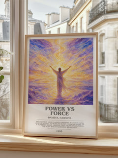 Power vs Force bookish poster colour and style options – David R. Hawkins book art