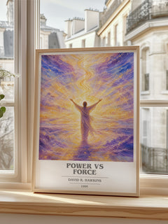 Power vs Force book cover poster colour and style options – David R. Hawkins book art