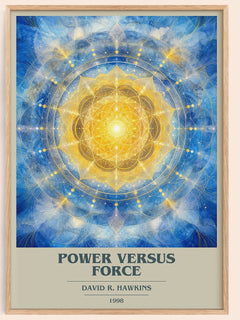 Power versus force book cover book poster by David R. Hawkins – framed literary art print