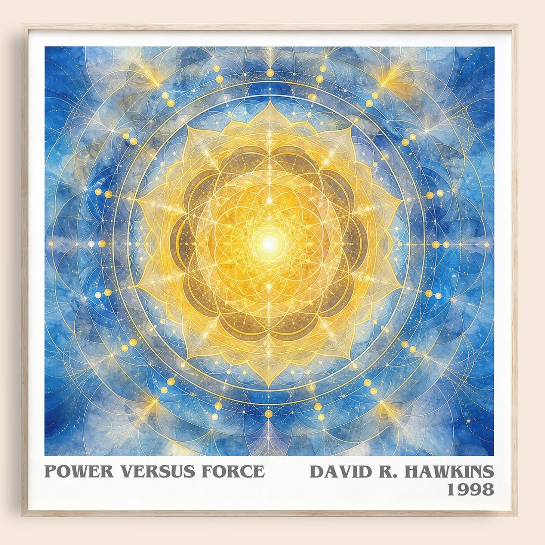 Power versus force literary book poster by David R. Hawkins – framed literary art print