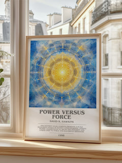 Power versus force bookish poster colour and style options – David R. Hawkins book art