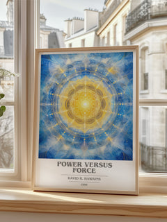 Power versus force book cover poster colour and style options – David R. Hawkins book art