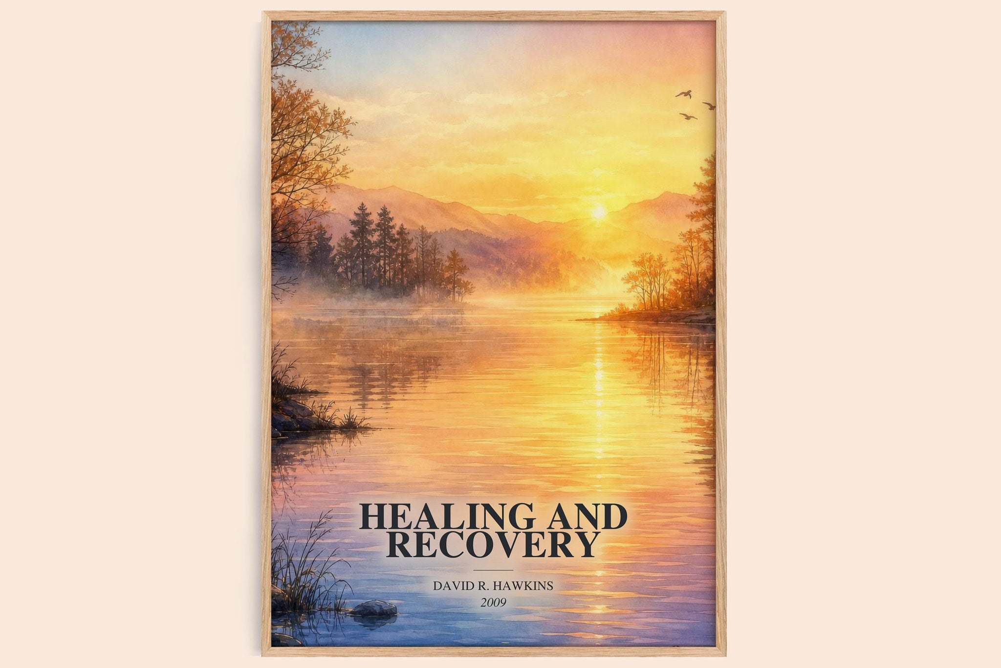 Healing and recovery Book Watercolour Illustration by David R. Hawkins