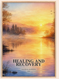 Healing and recovery watercolour book poster by David R. Hawkins – framed literary art print
