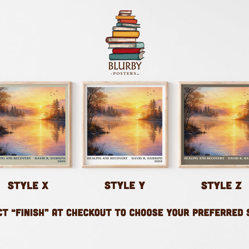 Healing and recovery literary print in frame leaning in hallway – philosophy wall art