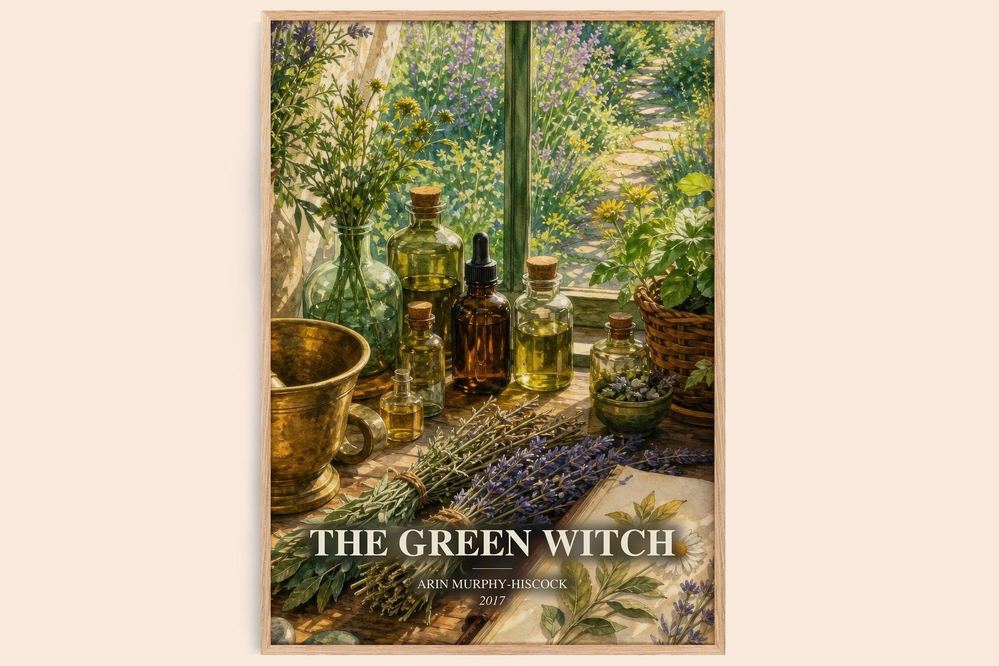 The Green Witch Book Watercolour Illustration by Arin Murphy-Hiscock