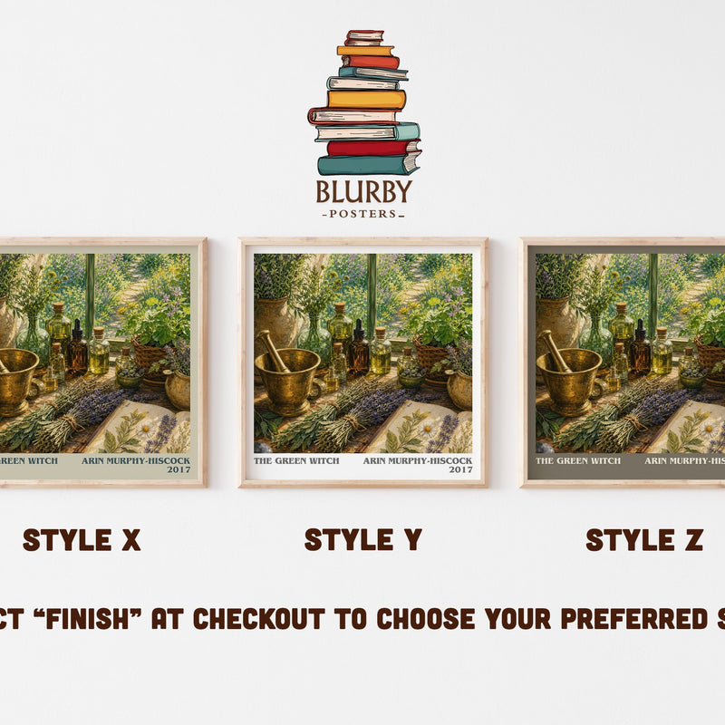 The Green Witch literary print in frame leaning in hallway – non fiction wall art