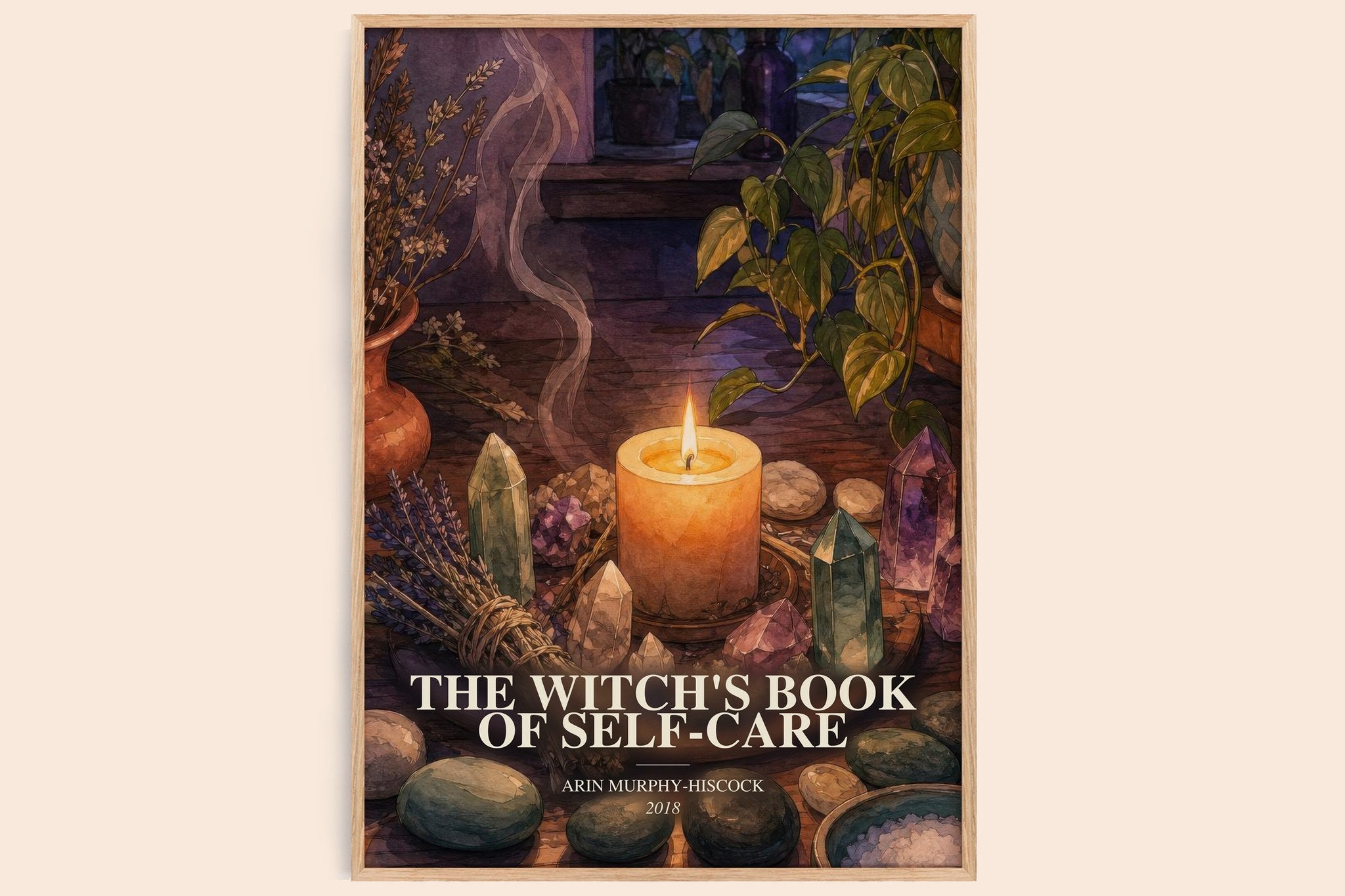 The Witch's Book of Self-Care Book Watercolour Illustration by Arin Murphy-Hiscock