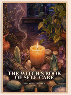 The Witch's Book of Self-Care watercolour book poster by Arin Murphy-Hiscock – framed literary art print
