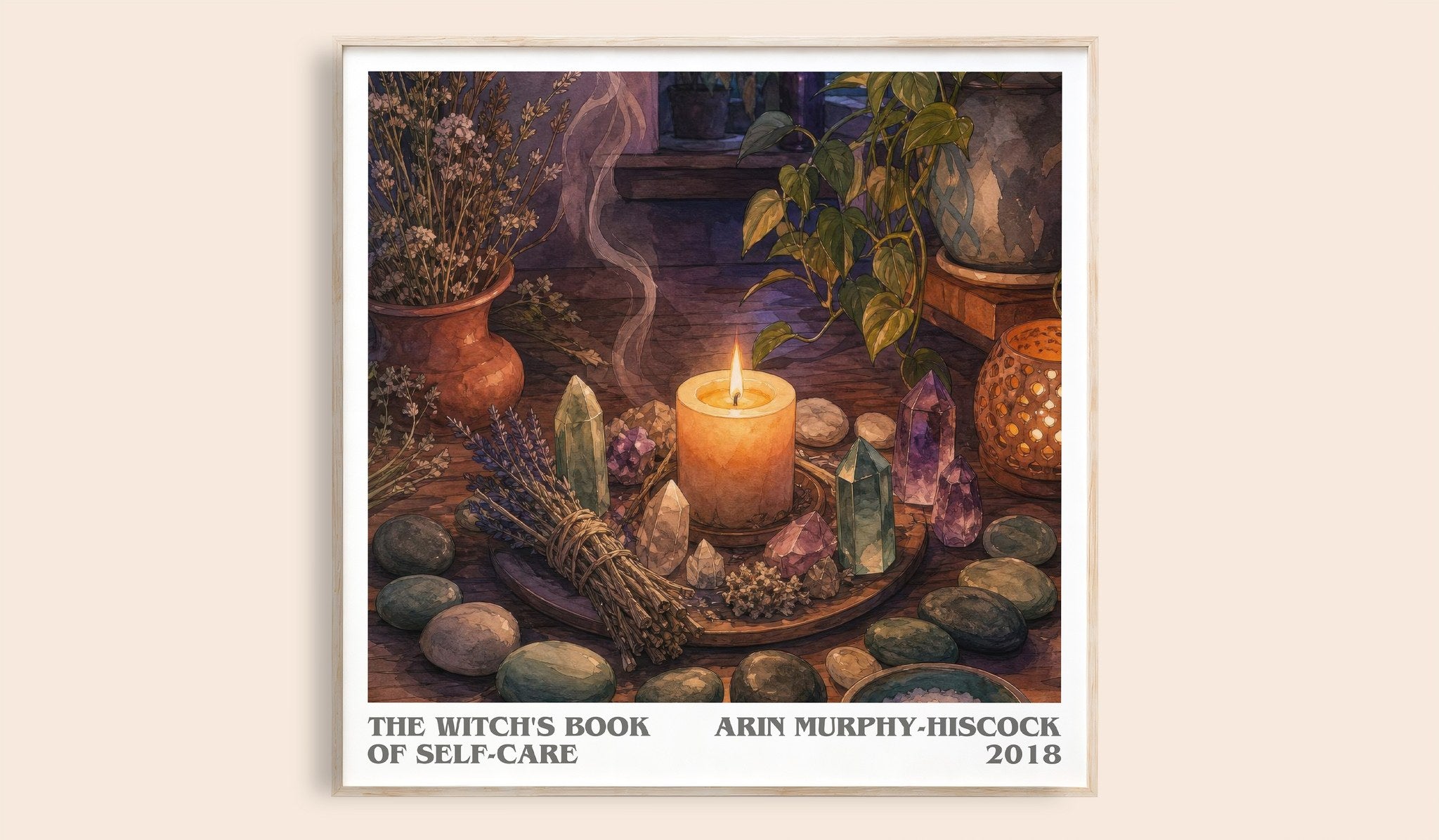 Witch's Book of Self-Care Literary Art Print by Arin Murphy-Hiscock