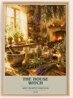 The House Witch book cover book poster by Arin Murphy-Hiscock – framed literary art print