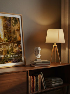 The House Witch watercolour print on bookshelf – Arin Murphy-Hiscock fan gift