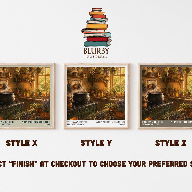 The Way of the Hedge Witch literary print in frame leaning in hallway – non fiction wall art