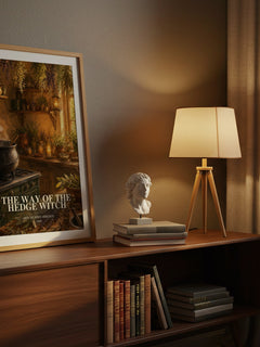 The Way of the Hedge Witch watercolour print on bookshelf – Arin Murphy-Hiscock fan gift