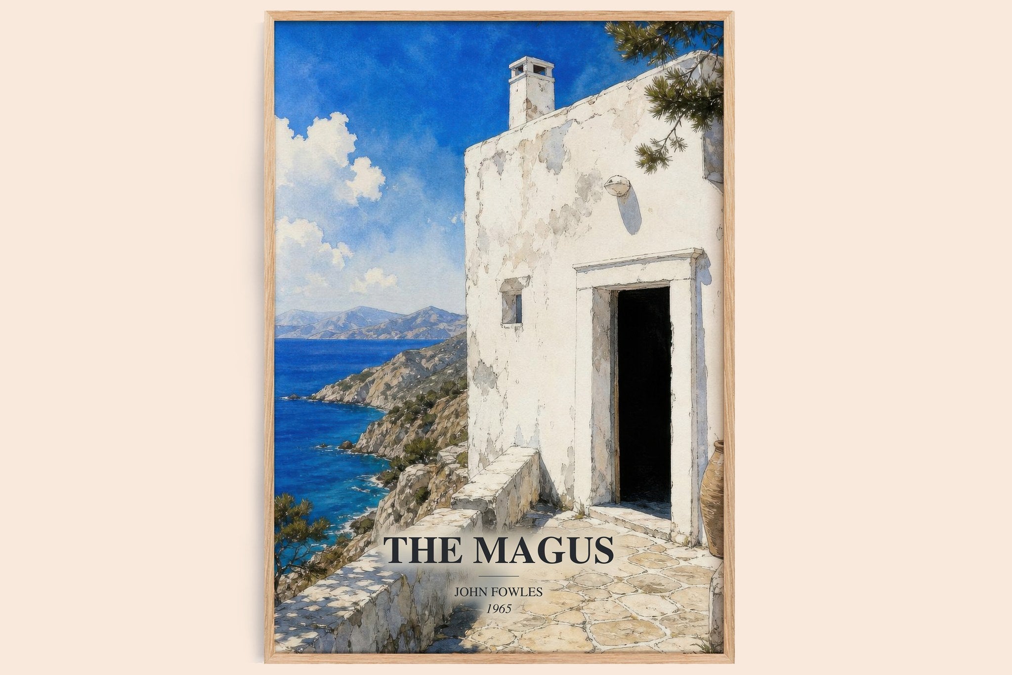 The Magus Book Watercolour Illustration by John Fowles