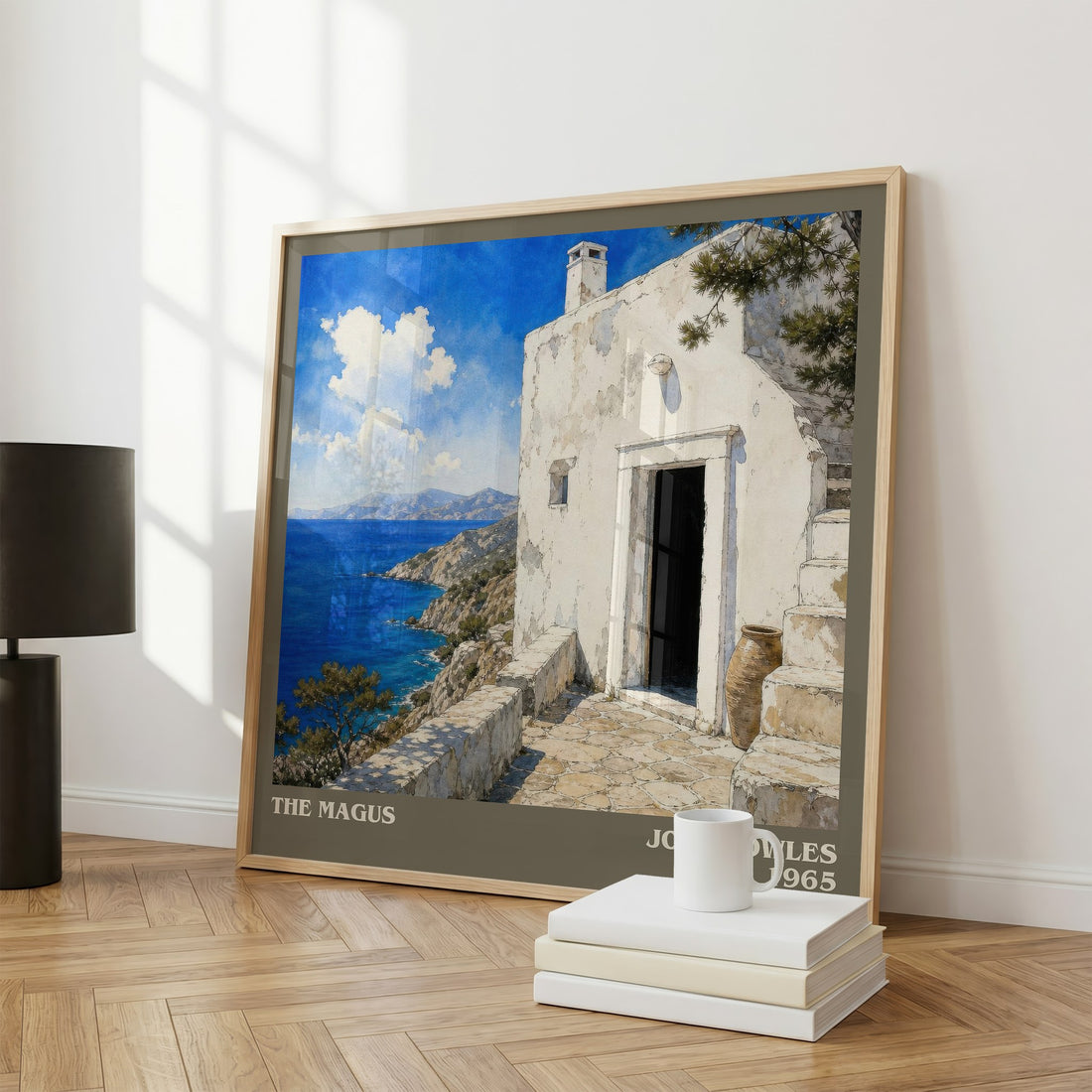 The Magus literary print framed by window – literary home decor