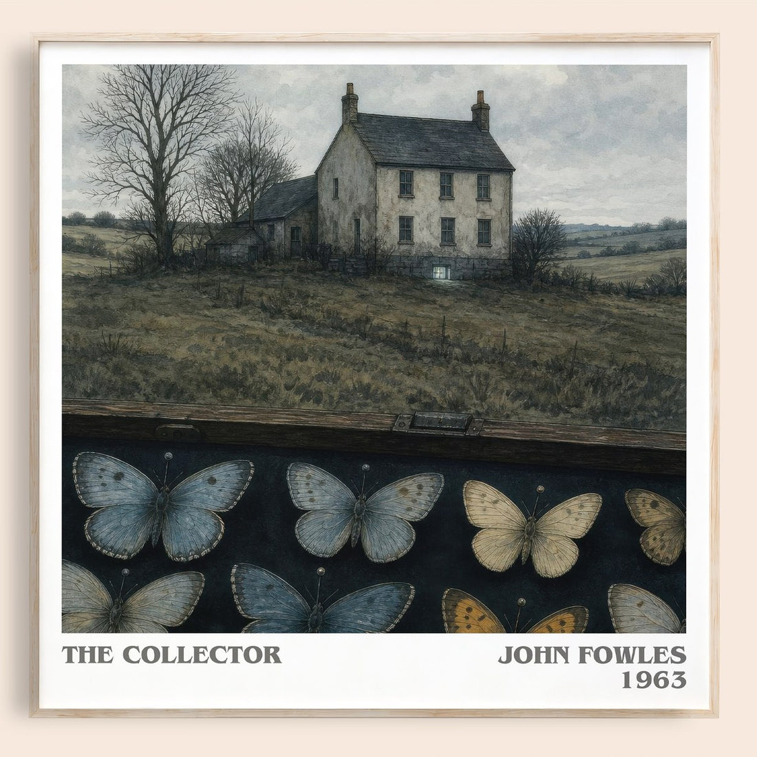The Collector literary book poster by John Fowles – framed literary art print