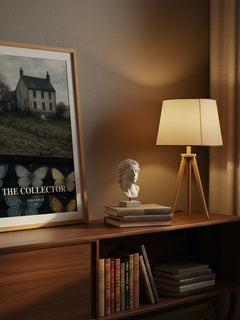 The Collector watercolour print on bookshelf – John Fowles fan gift