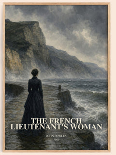 The French Lieutenant's Woman watercolour book poster by John Fowles – framed literary art print