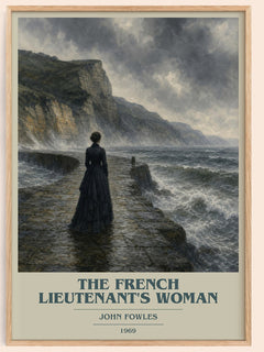 The French Lieutenant's Woman book cover book poster by John Fowles – framed literary art print