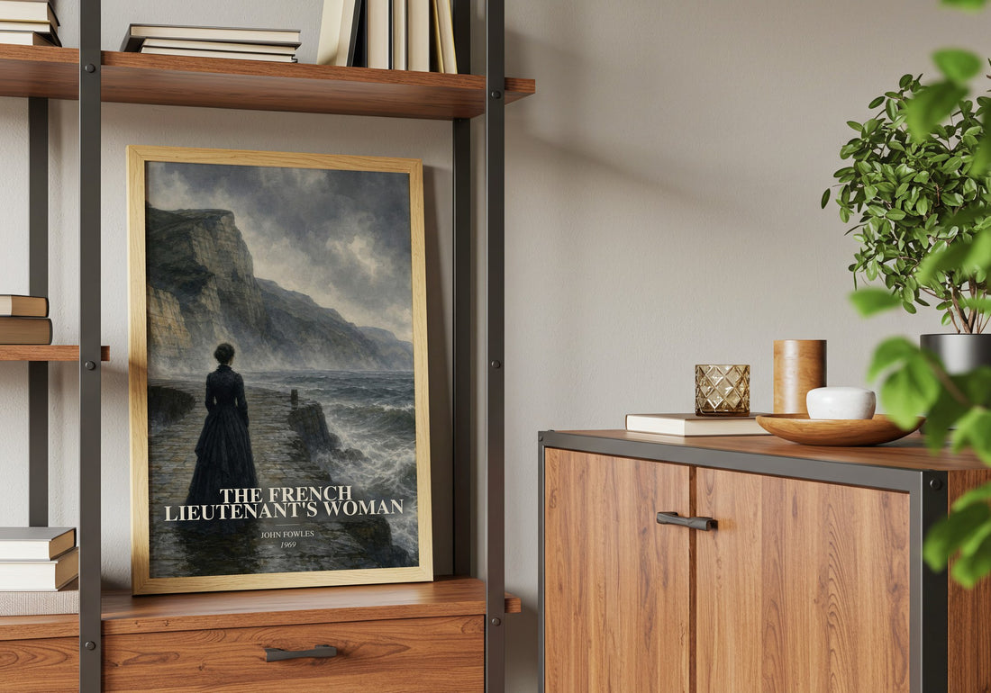 The French Lieutenant's Woman book watercolour illustration paper finish options – matte satin gloss