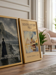 The French Lieutenant's Woman watercolour print framed by window – literary home decor