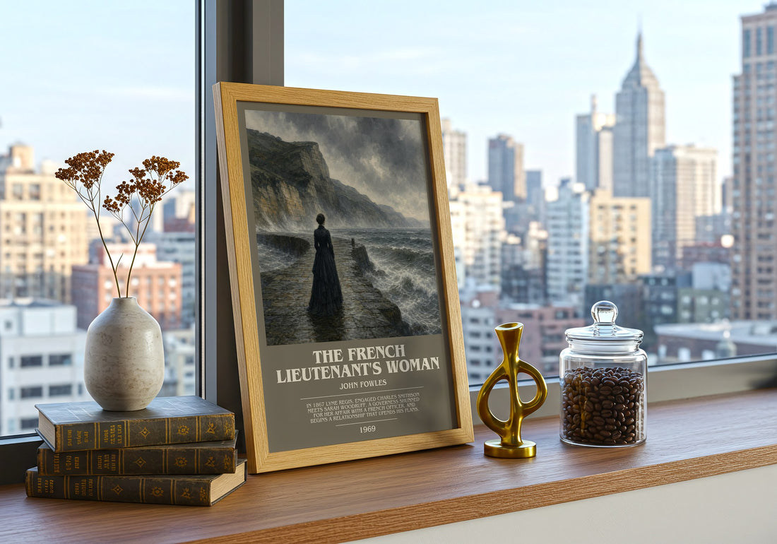 The French Lieutenant's Woman bookish print framed by window – literary home decor