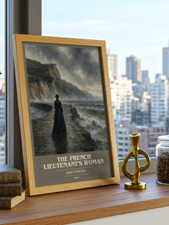 The French Lieutenant's Woman book cover print framed by window – literary home decor