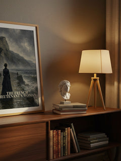 The French Lieutenant's Woman watercolour print on bookshelf – John Fowles fan gift