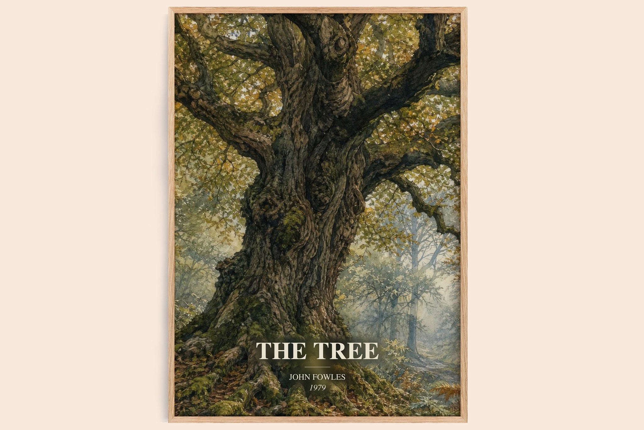 The tree Book Watercolour Illustration by John Fowles