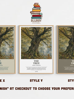 The tree bookish print in frame leaning in hallway – non fiction wall art