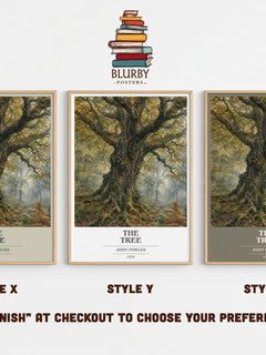 The tree book cover print in frame leaning in hallway – non fiction wall art