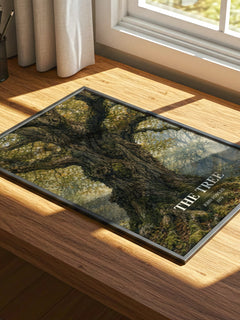 The tree watercolour book poster framed on wall – non fiction wall art