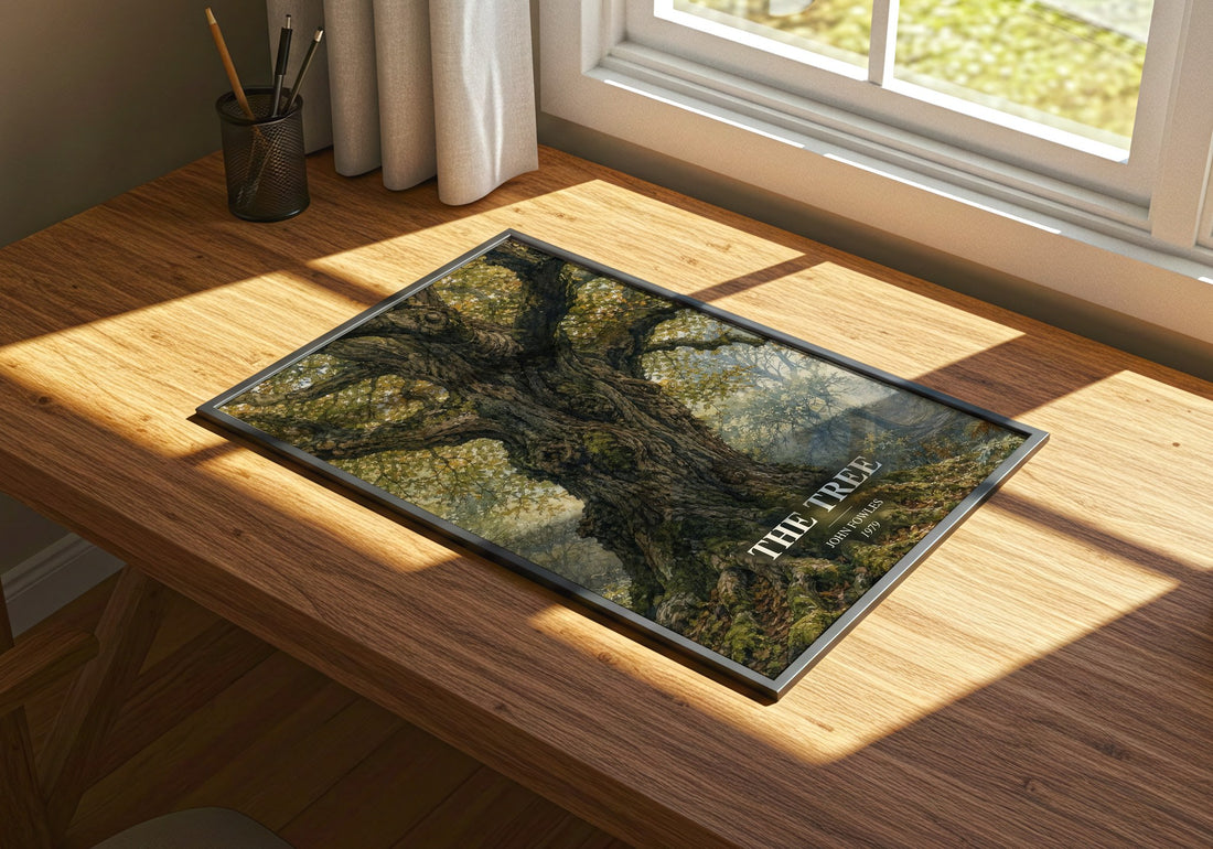 The tree watercolour book poster framed on wall – non fiction wall art