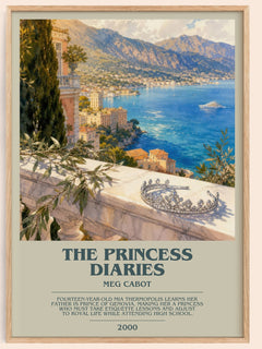 The Princess Diaries bookish book poster by Meg Cabot – framed literary art print