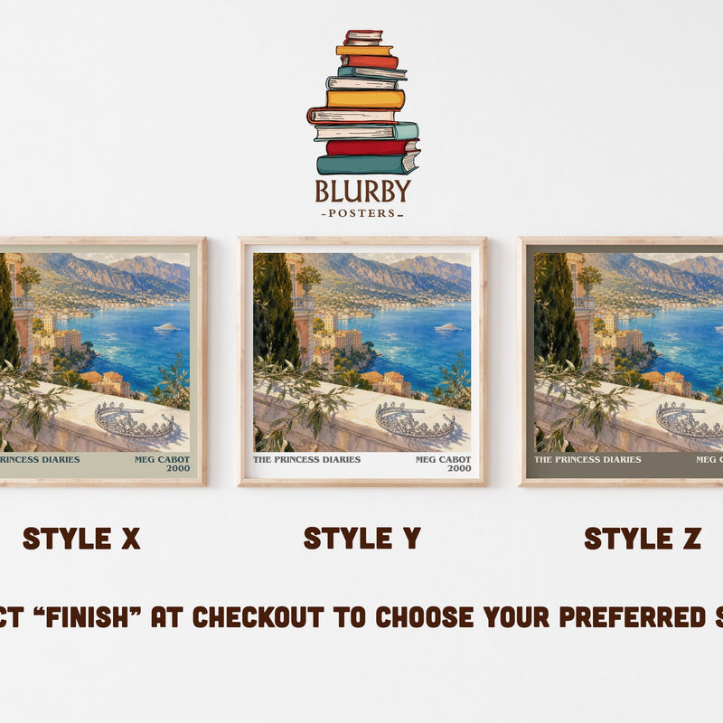 The Princess Diaries literary print in frame leaning in hallway – young adult wall art