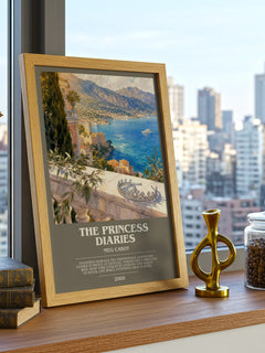 The Princess Diaries bookish print framed by window – literary home decor