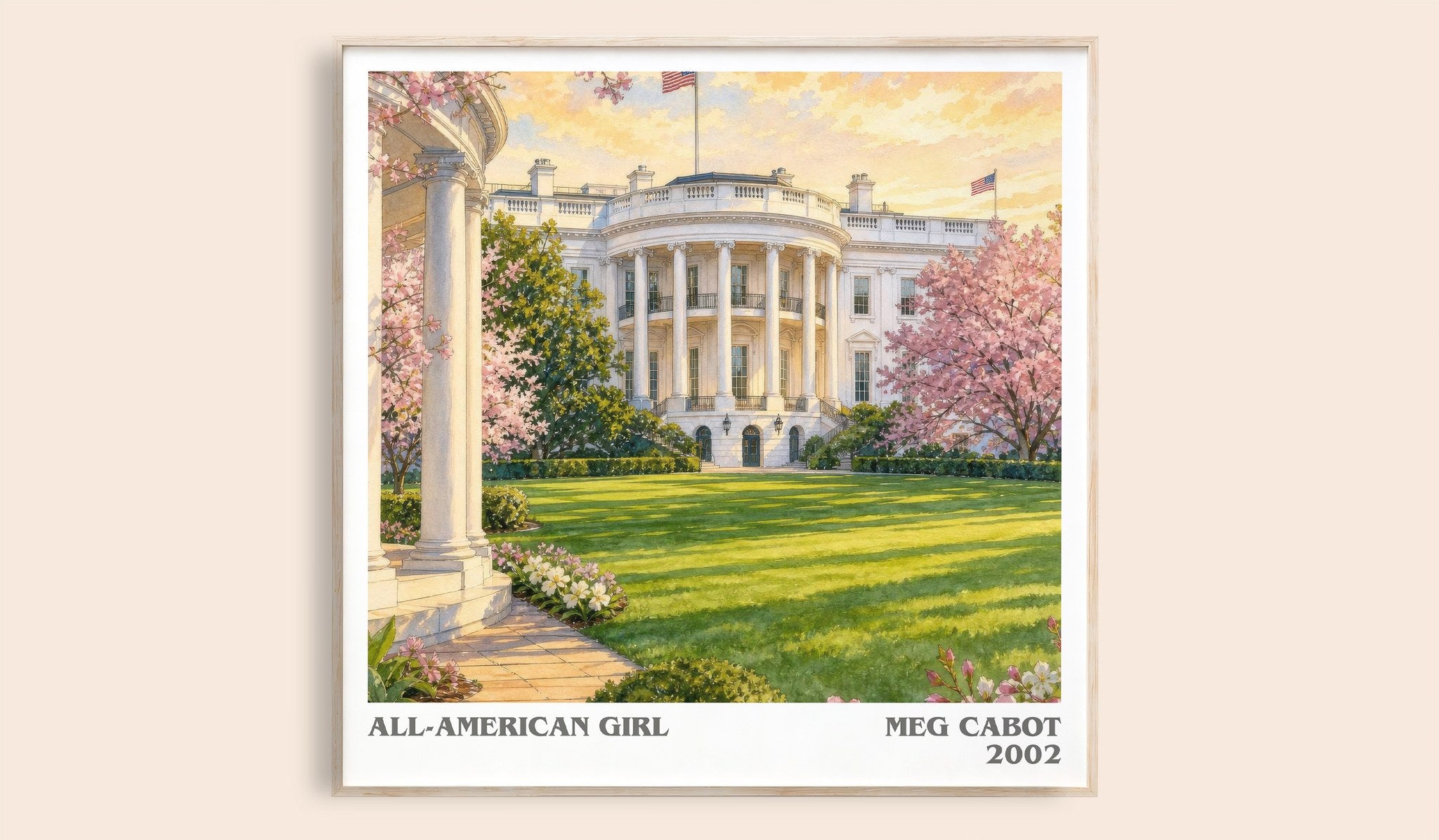 All-American Girl Literary Art Print by Meg Cabot