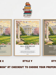 All-American Girl bookish print in frame leaning in hallway – young adult wall art
