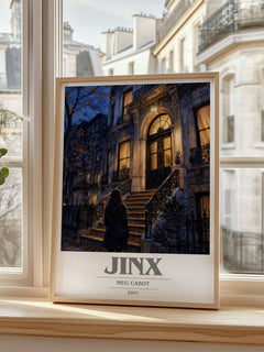 Jinx book cover poster colour and style options – Meg Cabot book art