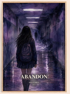 Abandon watercolour book poster by Meg Cabot – framed literary art print