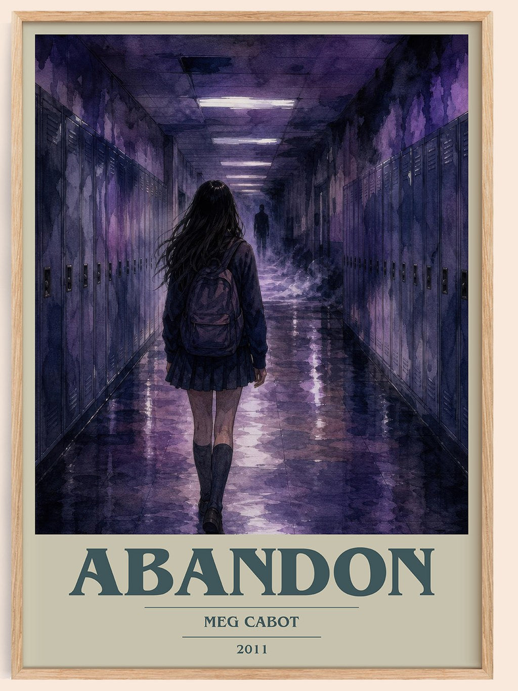 Abandon book cover book poster by Meg Cabot – framed literary art print