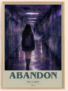 Abandon book cover book poster by Meg Cabot – framed literary art print
