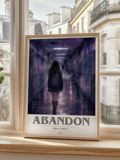 Abandon book cover poster colour and style options – Meg Cabot book art