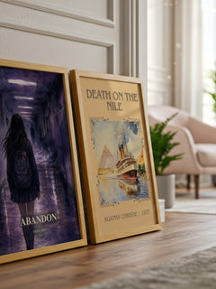 Abandon watercolour print framed by window – literary home decor
