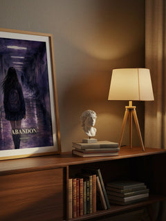 Abandon watercolour print on bookshelf – Meg Cabot fan gift