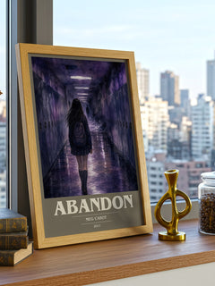Abandon book cover print framed by window – literary home decor
