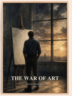 The War of Art watercolour book poster by Steven Pressfield – framed literary art print
