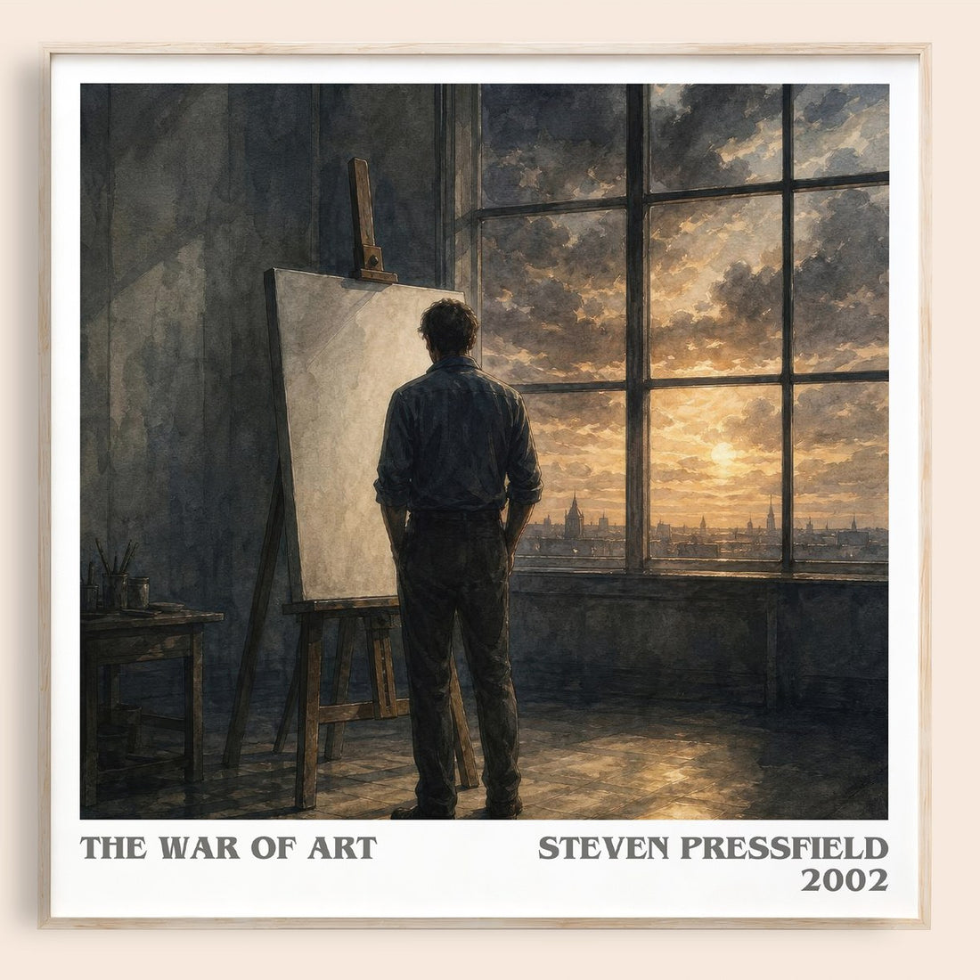 The War of Art literary book poster by Steven Pressfield – framed literary art print
